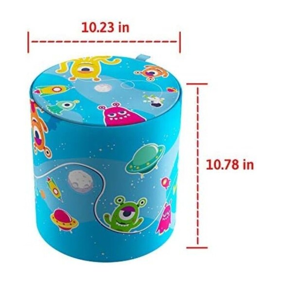 Kids Toy Storage Stool – Use As Baby/Kid Laundry Hamper or Toys Storage Box - Picture 3 of 9